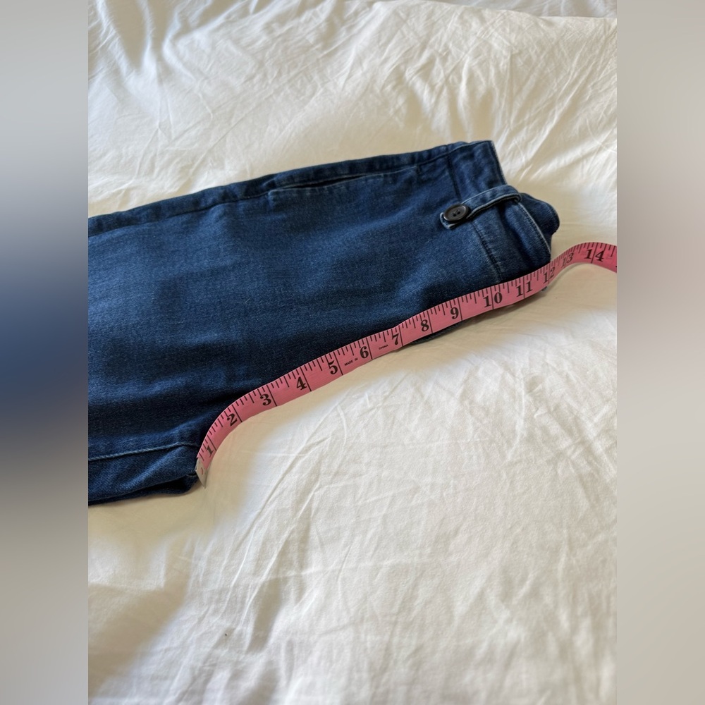 MOTHER | SZ 27 | Zipped Greaser Loop High Waist Crop Wide Leg Jeans Medium Wash - Picture 10 of 12
